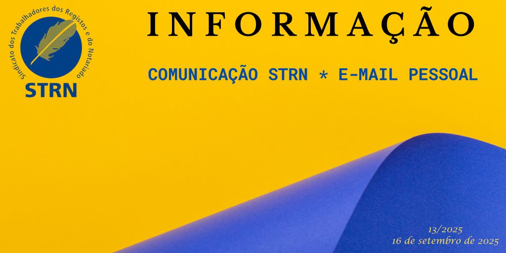 Informação nº 13/2025 16/09/2025 Comunicação STRN. E-mail Pessoal
